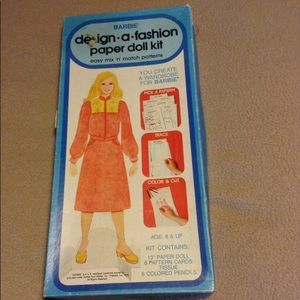 Vintage 1979 Whitman Barbie Design a Fashion Paper Doll Kit #4328-20